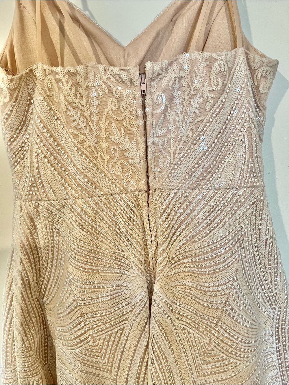 City Triangles Blush Beaded Strapless Fit-and-Flare Dress - Picture 6 of 9